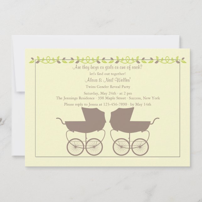 Einladung von Twins Gender (Vorderseite)