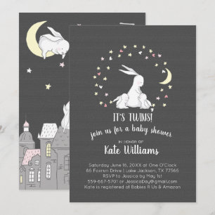 Einladung von Twins Little Bunny Baby Shower