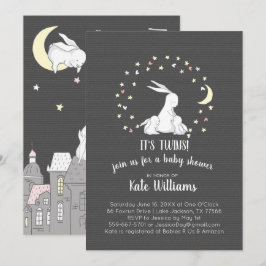 Einladung von Twins Little Bunny Baby Shower