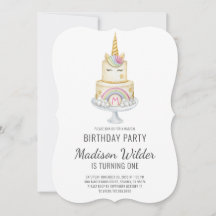 Einladung von Unicorn Girl zum ersten Geburtstag