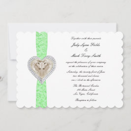 Einladung von Unicorn Green Lace Hochzeit