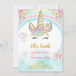 Einladung von Unicorn Kindergeburtstag