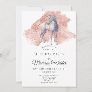 Einladung von Unicorn Magical Birthday