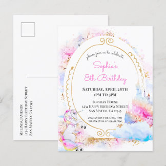 Einladung von Unicorn Pastel Princess zum Geburtst