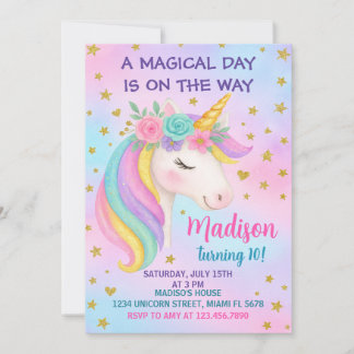 Einladung von Unicorn zum Geburtstag