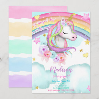 Einladung von Unicorn zum Geburtstag