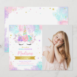 Einladung von Unicorn zum Geburtstag Foto