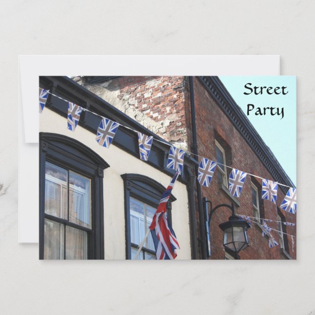 Einladung von Union Jack Buntings (Vorderseite)