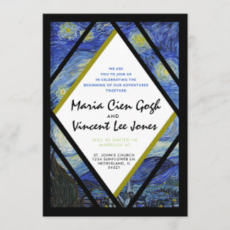 Einladung von Van Gogh Starry Night Wedding