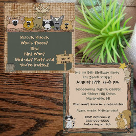 Einladung von Waldtieren zum Geburtstag