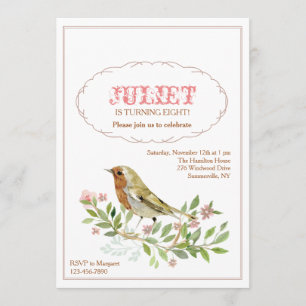 Einladung von Wasserfarbenvögeln