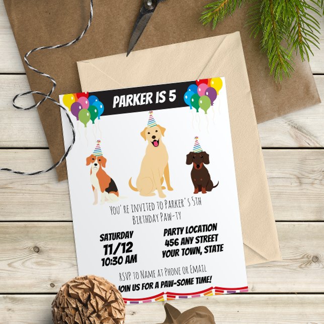 Einladung von Welpen zum Geburtstag (Von Creator hochgeladen)
