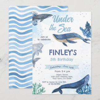 Einladung von Whale Birthday