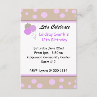 Einladung von Whimsical Dots zum Geburtstag