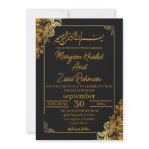 Einladung von White and Gold Nikkah