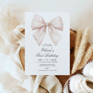 Einladung von White Bow zum ersten Geburtstag