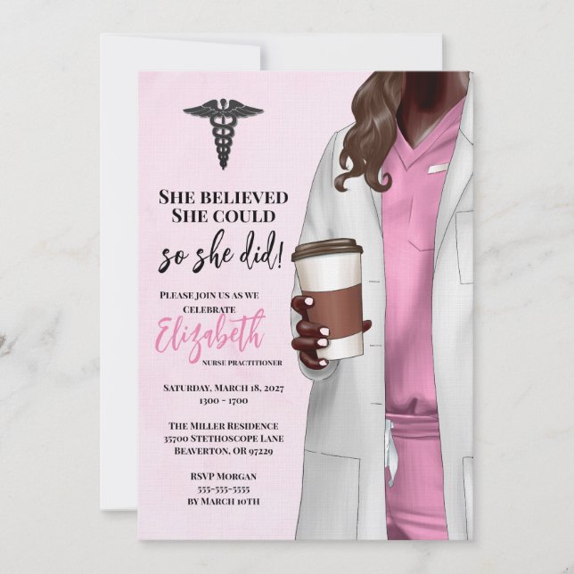 Einladung von White Coat Medical School Abschluss (Vorderseite)