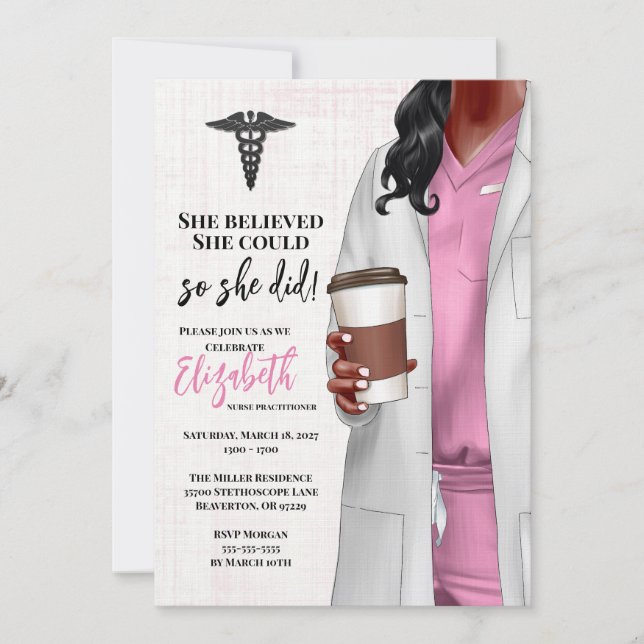 Einladung von White Coat Medical School Abschluss (Vorderseite)