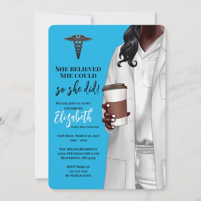 Einladung von White Coat Medical School Abschluss (Vorderseite)
