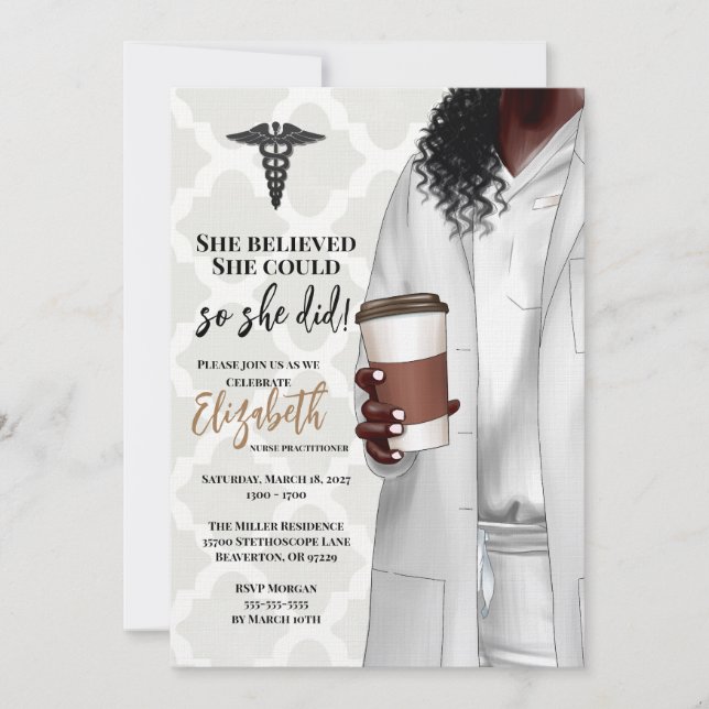 Einladung von White Coat Medical School Abschluss (Vorderseite)