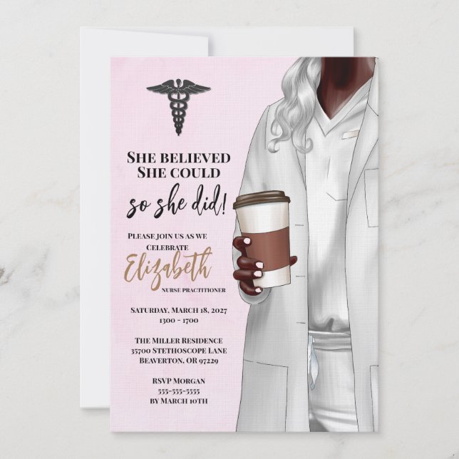 Einladung von White Coat Medical School Abschluss (Vorderseite)