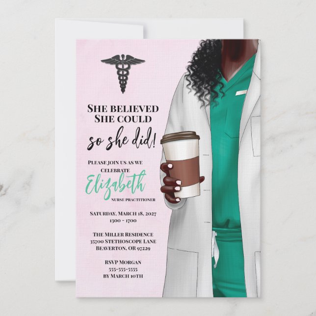 Einladung von White Coat Medical School Abschluss (Vorderseite)
