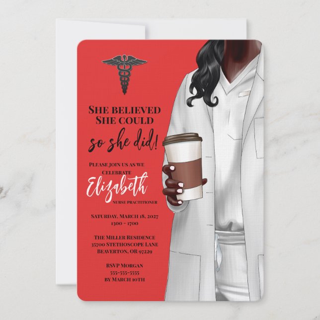 Einladung von White Coat Medical School Abschluss (Vorderseite)