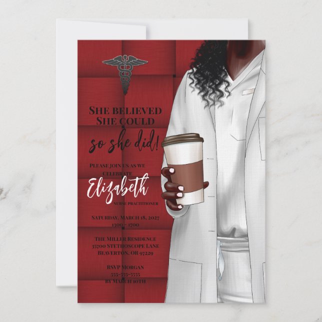 Einladung von White Coat Medical School Abschluss (Vorderseite)