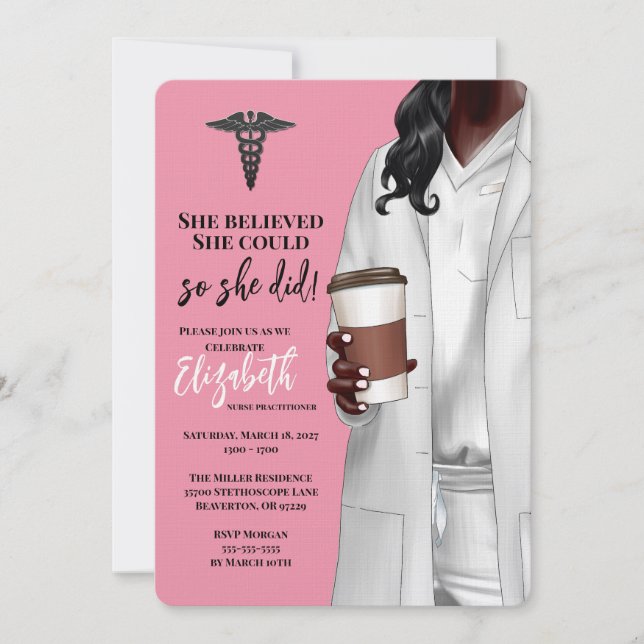 Einladung von White Coat Medical School Abschluss (Vorderseite)