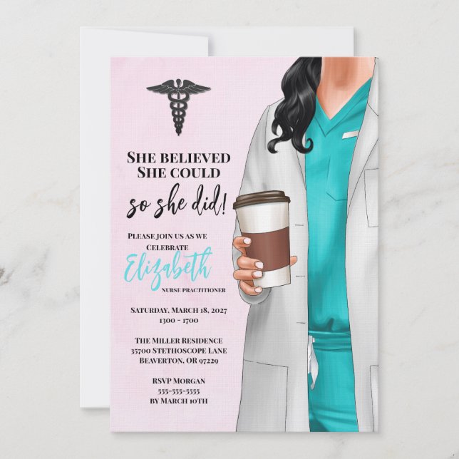 Einladung von White Coat Medical School Abschluss (Vorderseite)