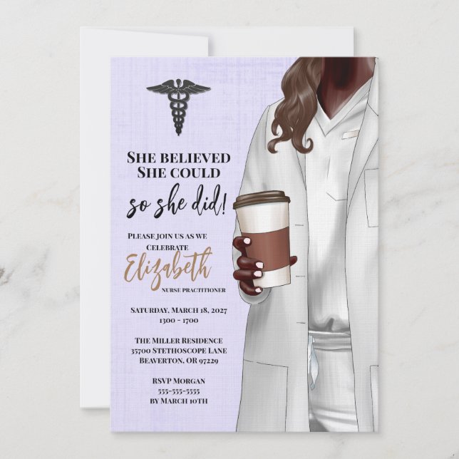 Einladung von White Coat Medical School Abschluss (Vorderseite)