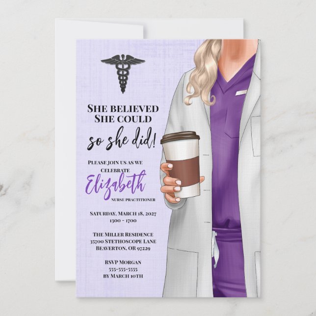 Einladung von White Coat Medical School Abschluss (Vorderseite)