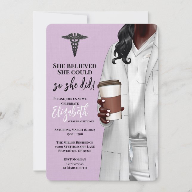 Einladung von White Coat Medical School Abschluss (Vorderseite)