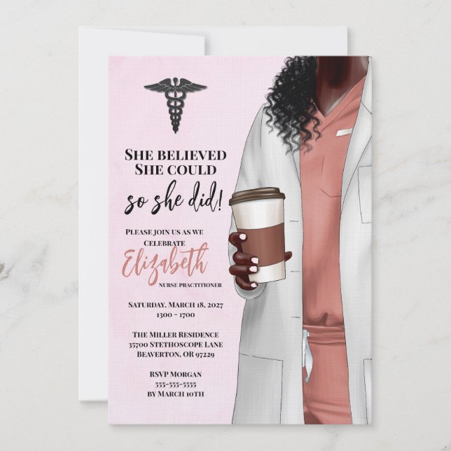Einladung von White Coat Medical School Abschluss (Vorderseite)