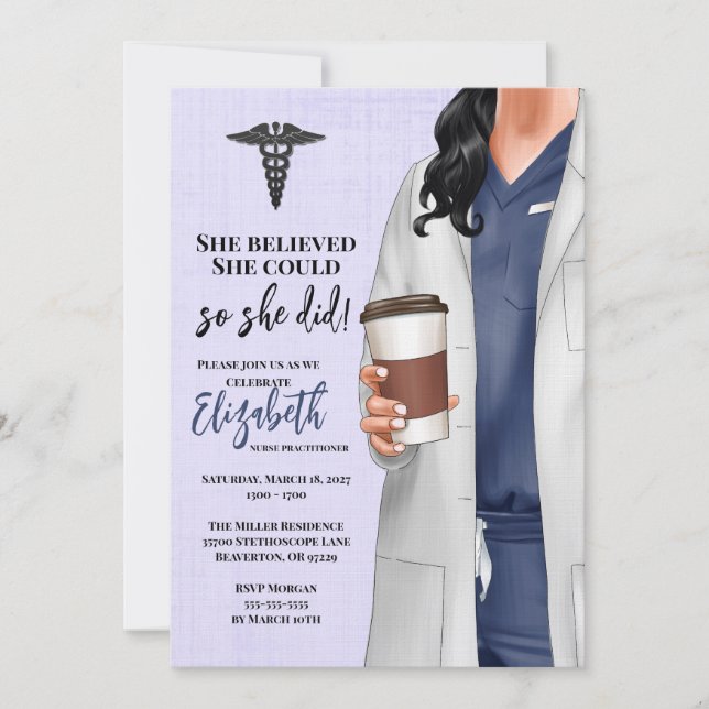 Einladung von White Coat Medical School Abschluss (Vorderseite)