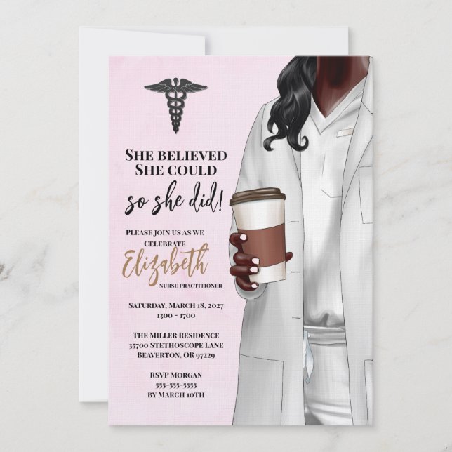 Einladung von White Coat Medical School Abschluss (Vorderseite)