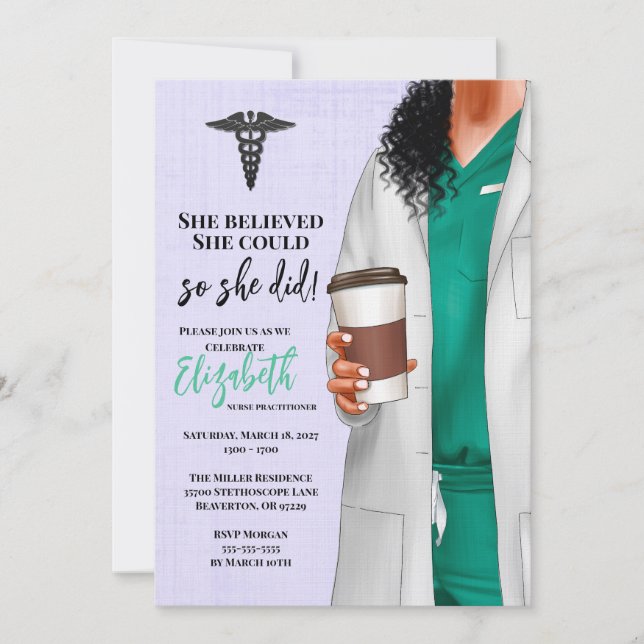 Einladung von White Coat Medical School Abschluss (Vorderseite)