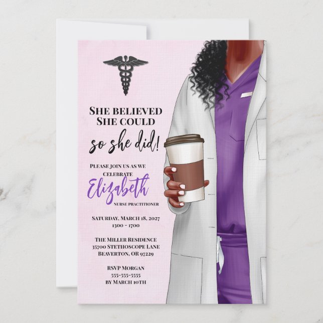 Einladung von White Coat Medical School Abschluss (Vorderseite)
