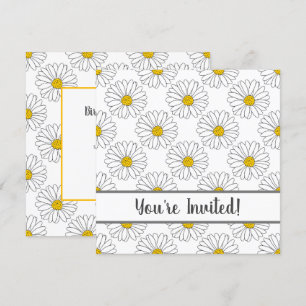 Einladung von White Daisy und White Daisy Muster
