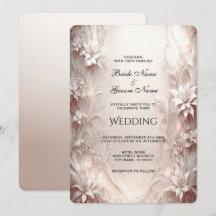Einladung von White Ivory Floral Wedding