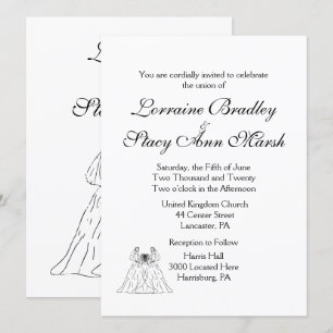 Einladung von White Lesbian zur Hochzeit