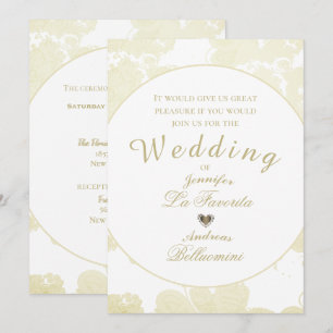 Einladung von White on White Floral Wedding