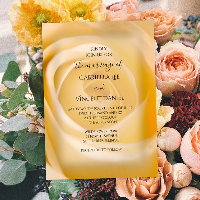 Einladung von White Rose Floral Wedding (Invite guests to your garden party marriage ceremony with the White Rose Floral Wedding Invitation.)