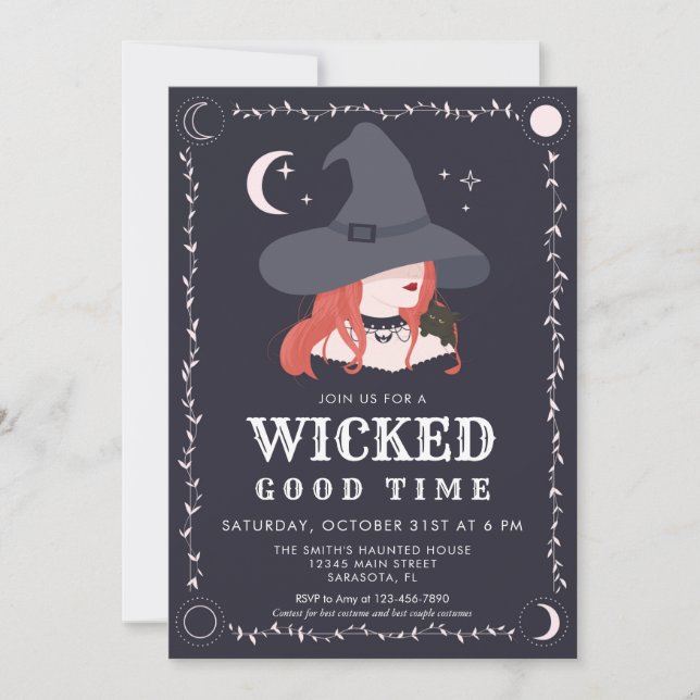 Einladung von "Wicked Witze Black Cat Halloween-Pa (Vorderseite)