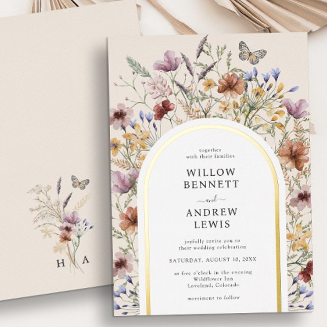 Einladung von Wildblume Wedding Foil (Wildflower Wedding Foil Invitation
)