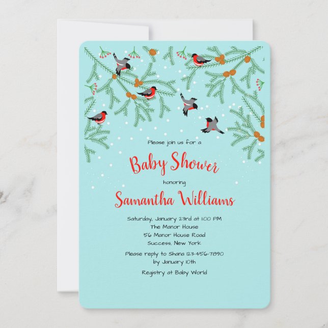 Einladung von Wintervögeln (Vorderseite)