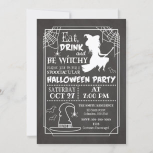 Einladung von Witchy Halloween-Party
