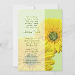 Einladung von Yellow Gerber Daisy Green Bridal Dus
