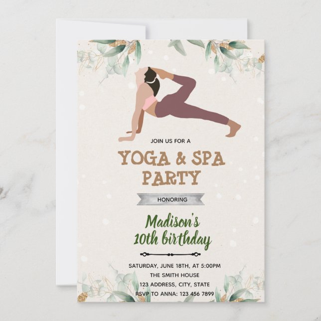 Einladung von Yoga und Wellness-Center (Vorderseite)