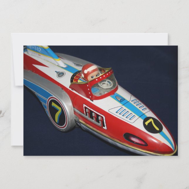 Einladung von Zinn Toy Space/Rocket Ship (Vorderseite)